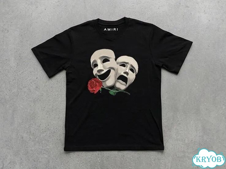 Футболка черная Amiri production streetwear vintage unisex DAC0117 фото 1