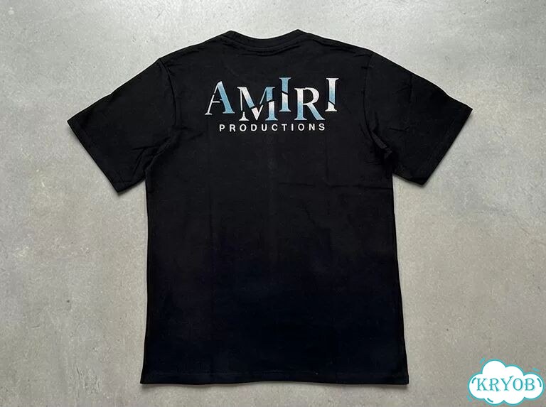 Футболка черная Amiri production streetwear vintage unisex DAC0117 фото 2