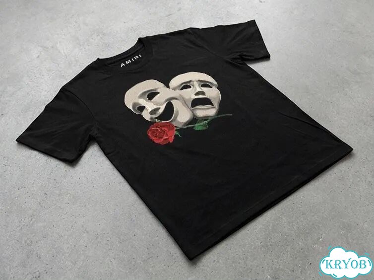 Футболка черная Amiri production streetwear vintage unisex DAC0117 фото 3
