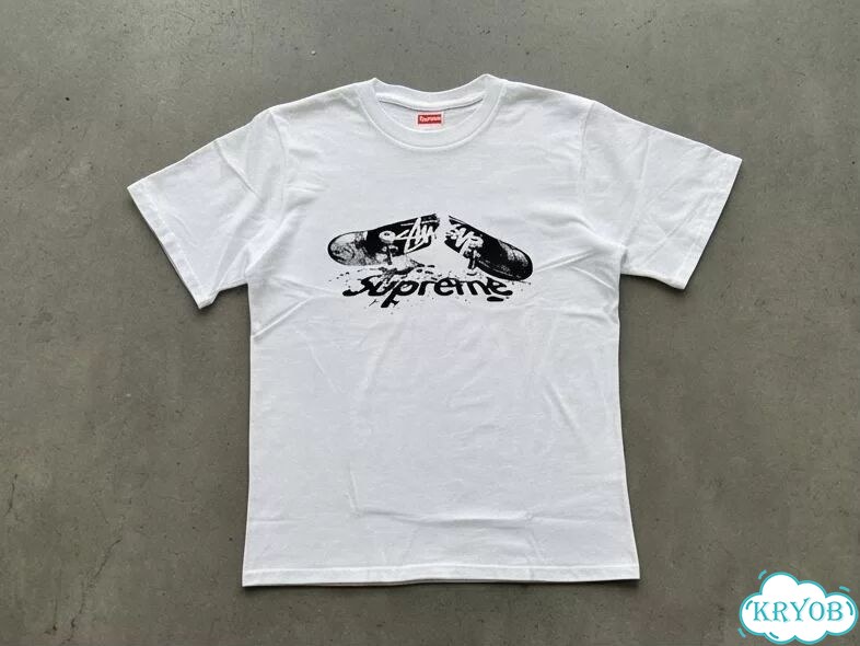 Футболка белая Supreme Scateboard streetwear vintage unisex DAD0049 фото 1