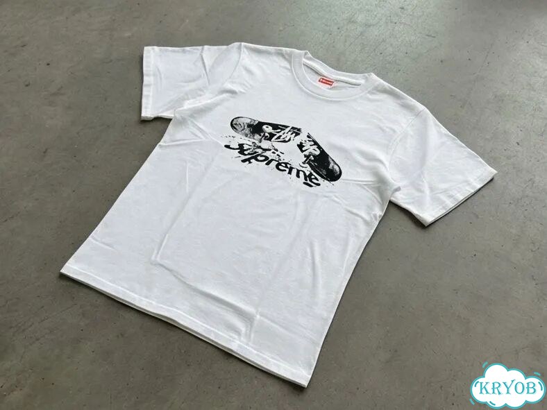 Футболка белая Supreme Scateboard streetwear vintage unisex DAD0049 фото 2