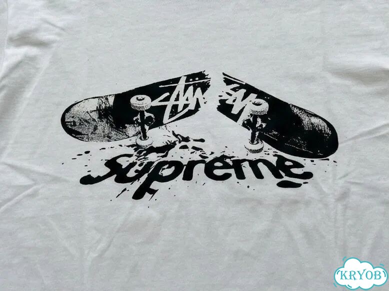 Футболка белая Supreme Scateboard streetwear vintage unisex DAD0049 фото 3