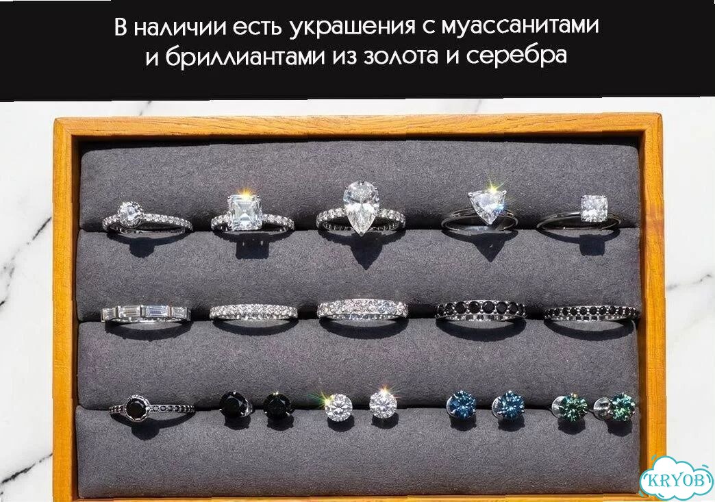 Муассанит в огранке Изумруд 5,5х10 мм 2 карат фото 4