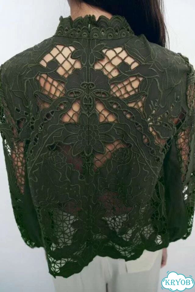 Кружевная блузка zara, S фото 6