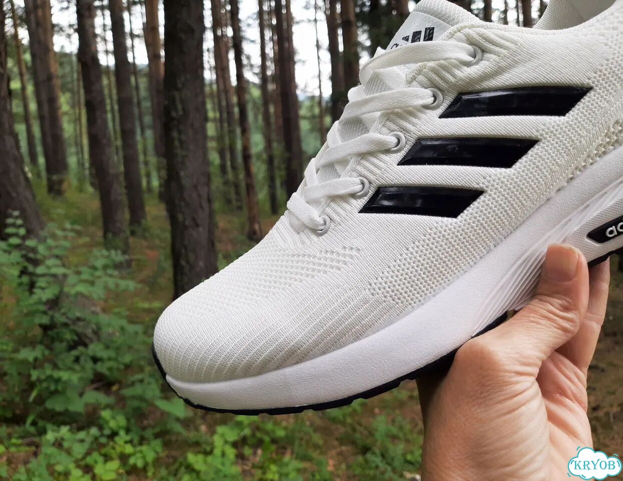 Кроссовки Adidas летние белые фото 4