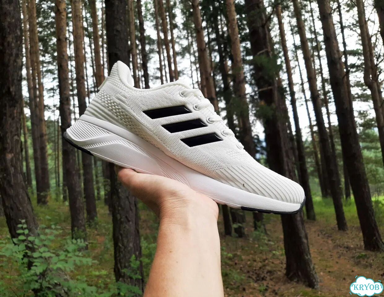 Кроссовки Adidas летние белые фото 6