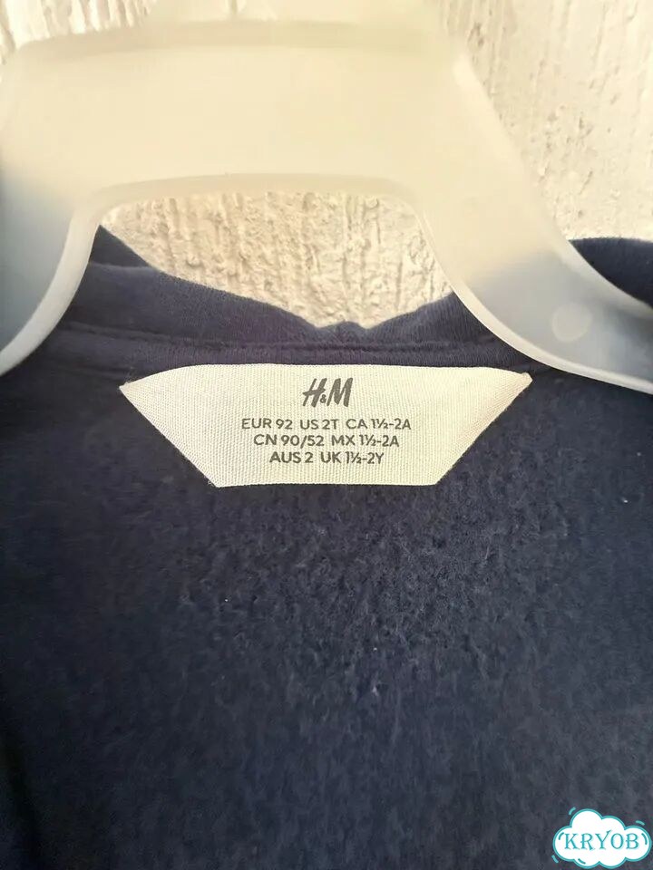 Тёплая кофта с капюшоном H&M 92 см фото 3