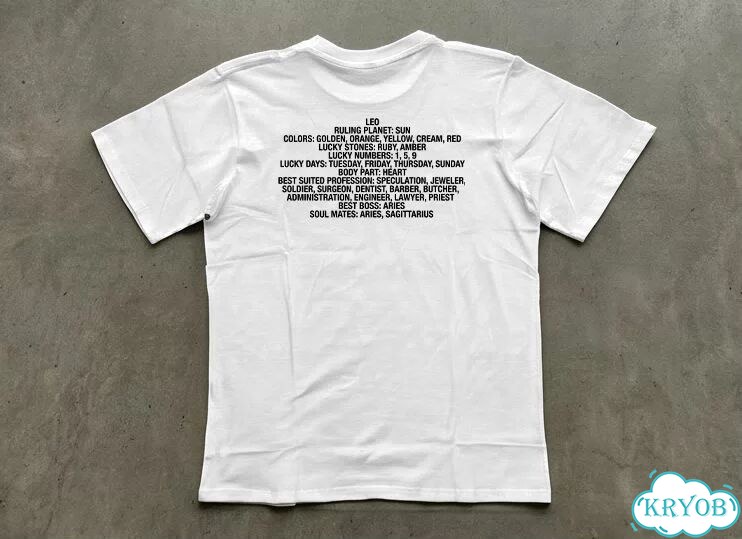 Футболка белая Vetements Leo Astrological Sign White Tee darkwear gothic unisex DAC0243 фото 2