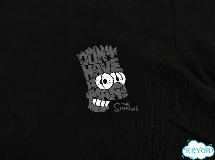 Футболка черная The Simpsons american retro hight street streetwear vintage unisex DAC0225 фото 4