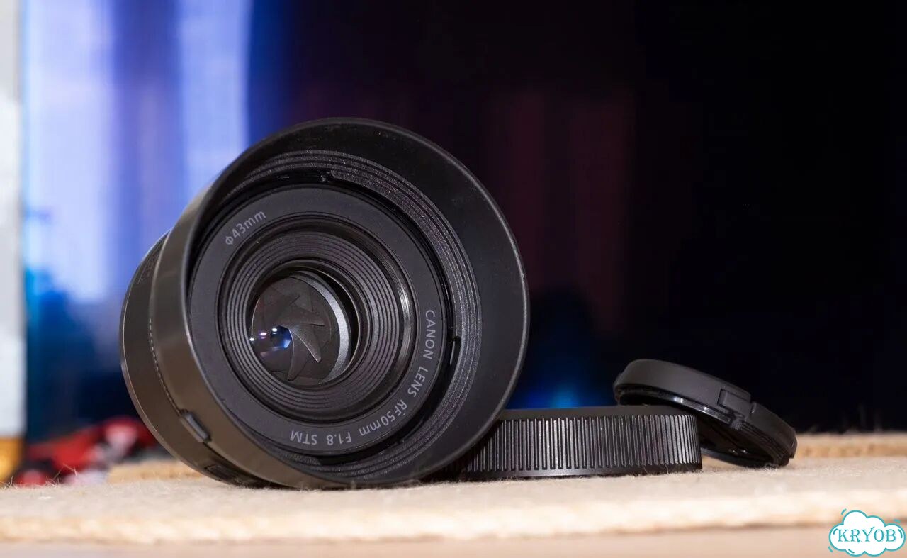Canon RF 50mm f1.8 STM с блендой фото 3