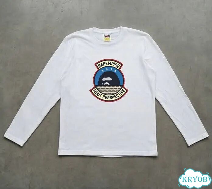 Лонгслив белый BapeEmpire Mout Perspective streetwear vintage unisex DAC0084 фото 2