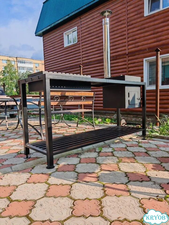 Мангальная зона с печью для казана фото 3