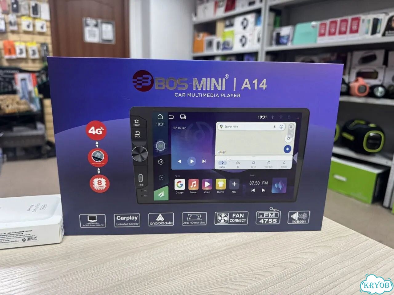 Магнитола bos-mini 8/126gb с крутилкой 9 дюймов фото 2