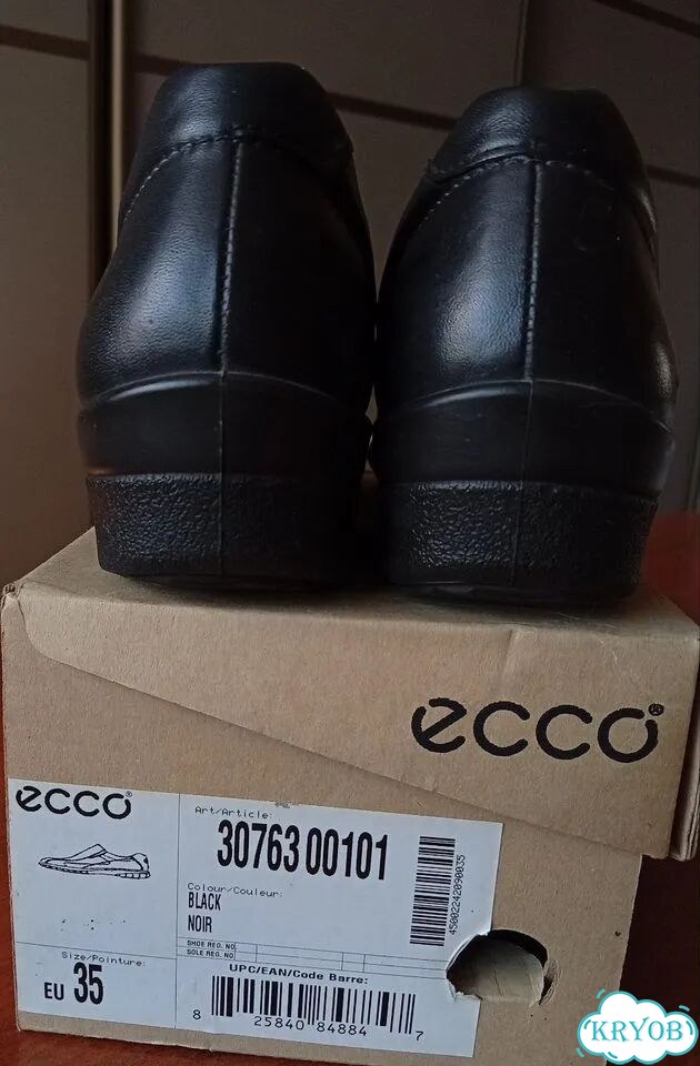 Туфли женские Ecco 35 размера, черные фото 2