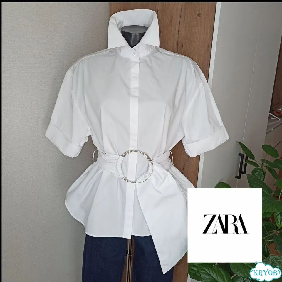 Блузка Zara, 46 размер, хлопок фото 2
