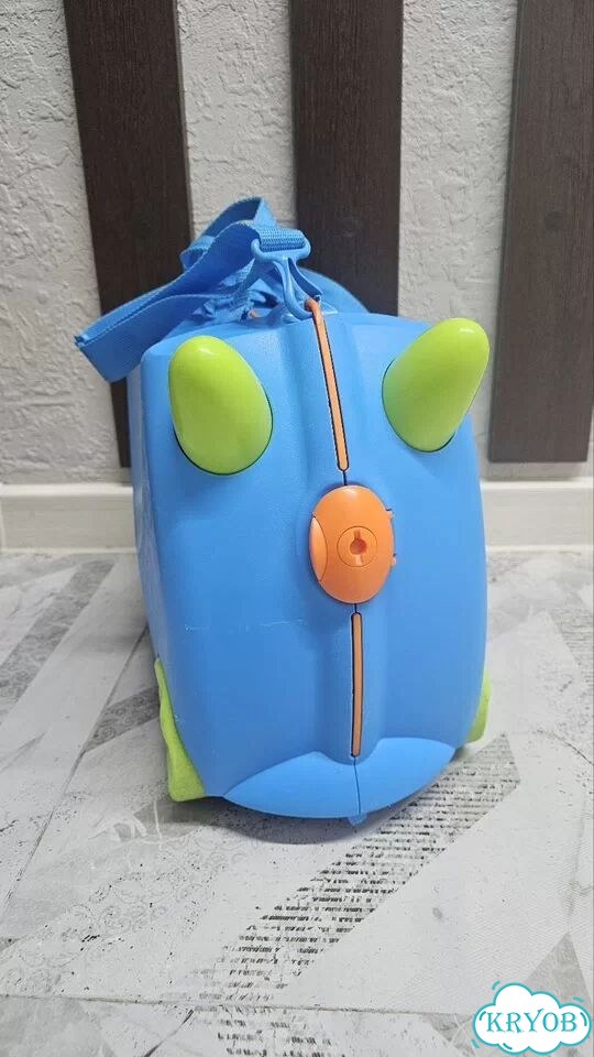 Детский чемодан trunki голубой фото 2
