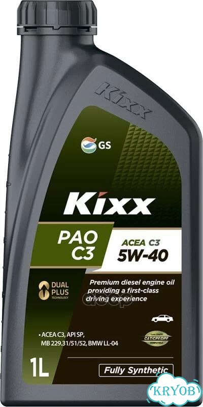 Масло моторное Kixx PAO C3 5W-40 /1л синт. Kixx фото 1