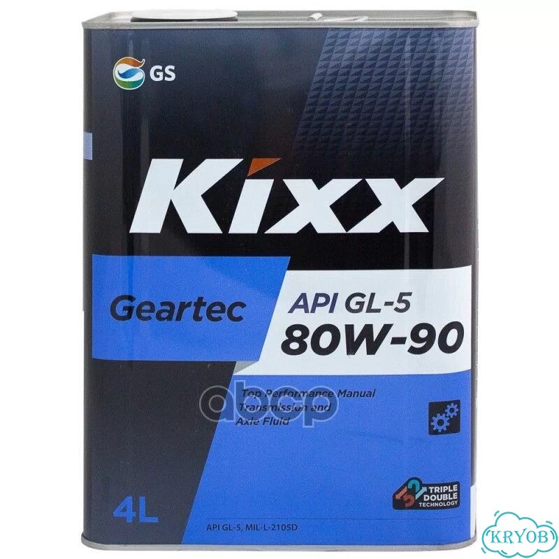 Масло трансмиссионное Kixx Geartec GL-5 80W-90 /4л фото 1