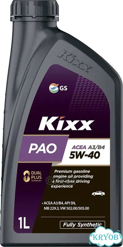 Масло моторное Kixx PAO А3/В4 5W-40 /1л синт. Kixx фото 1