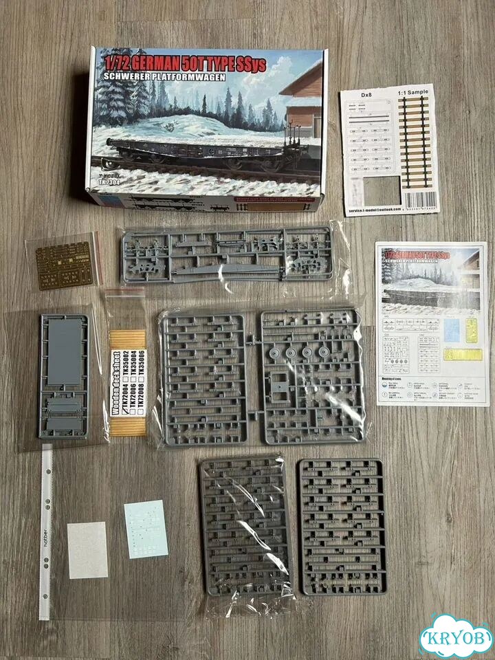 1/72 Модель железнодорожной платформы Type Ssys фото 2