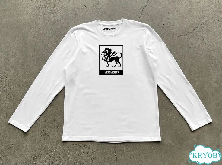 Лонгслив белый Vetements Leo Astrological Sign White Tee darkwear gothic unisex DAC0243 фото 1
