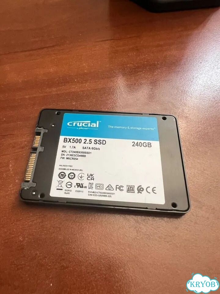 Продам SSD crucial BX500 2.5 на 240GB фото 1