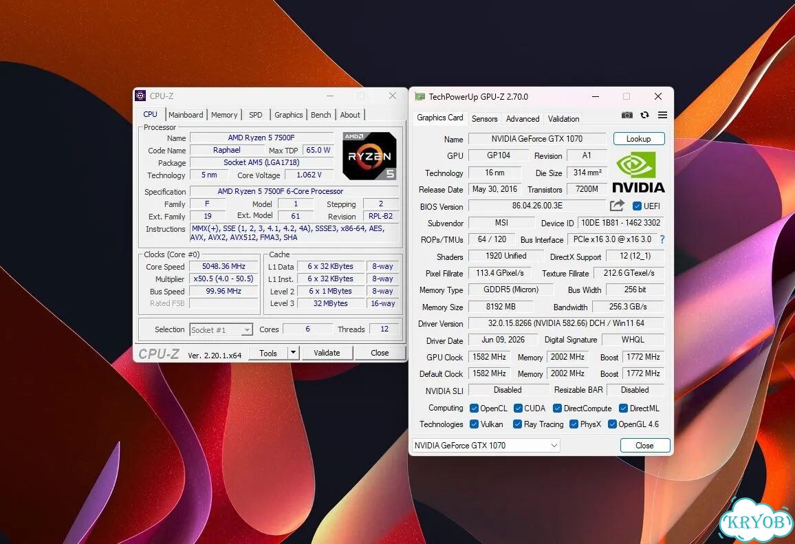 AMD Ryzen 7500F + GTX 1070 фото 1