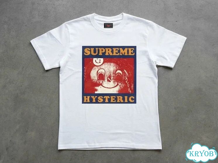 Футболка белая Hysteric Glamour and Supreme Smile archive type unisex DAC0136 фото 1