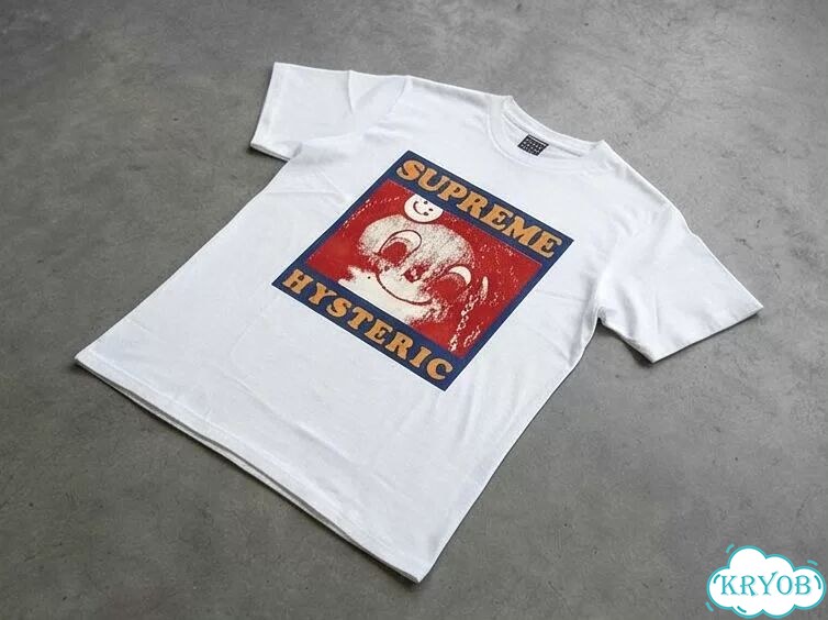 Футболка белая Hysteric Glamour and Supreme Smile archive type unisex DAC0136 фото 2