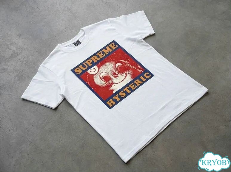 Футболка белая Hysteric Glamour and Supreme Smile archive type unisex DAC0136 фото 3