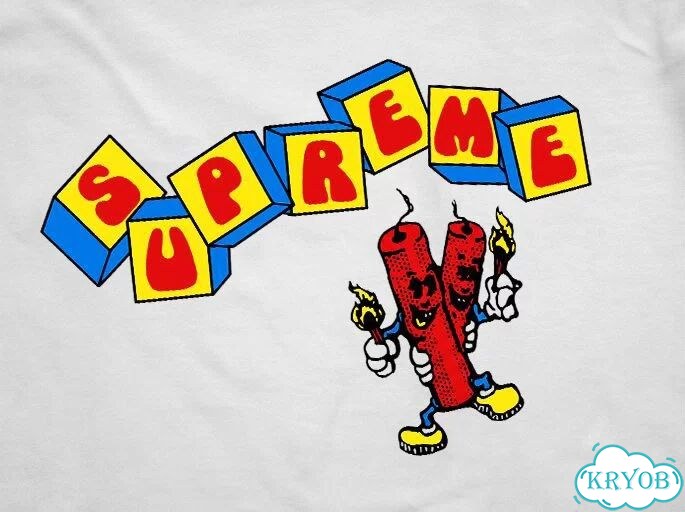 Лонгслив мужской Supreme белый Dynamite Arc Logo Tee Acid Yellow SS19 streetwear vintage AC0196 фото 3