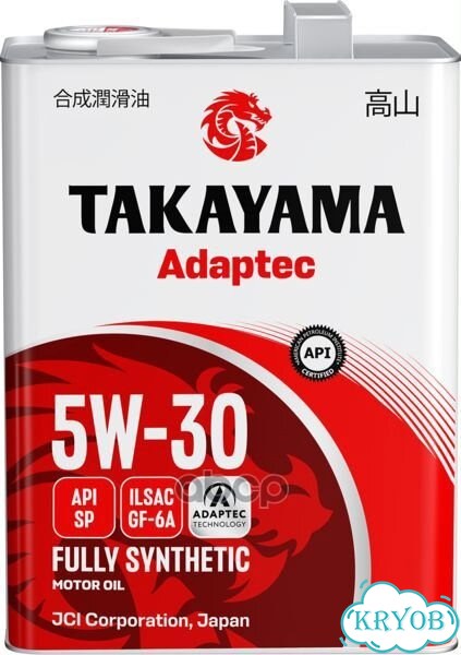 Takayama Adaptec 5W-30 GF-6A SP 4л (металл) фото 1