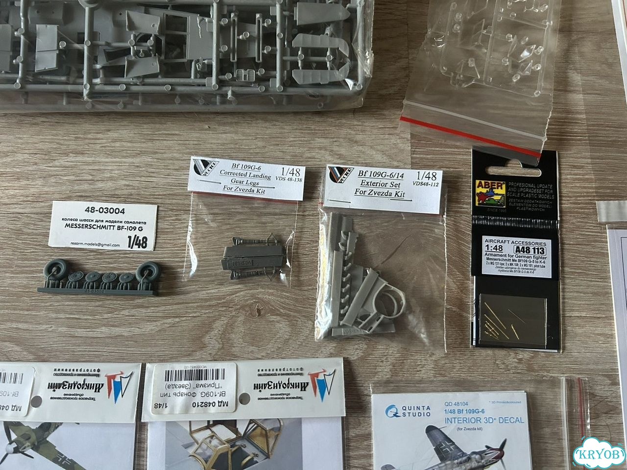 1/48 Модель самолета BF109G-6 с допами фото 4