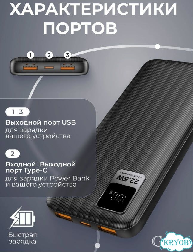 Powerbank Speed Series 10000 mAh. Новый фото 2