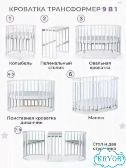 Детская кроватка с маятником фото 2