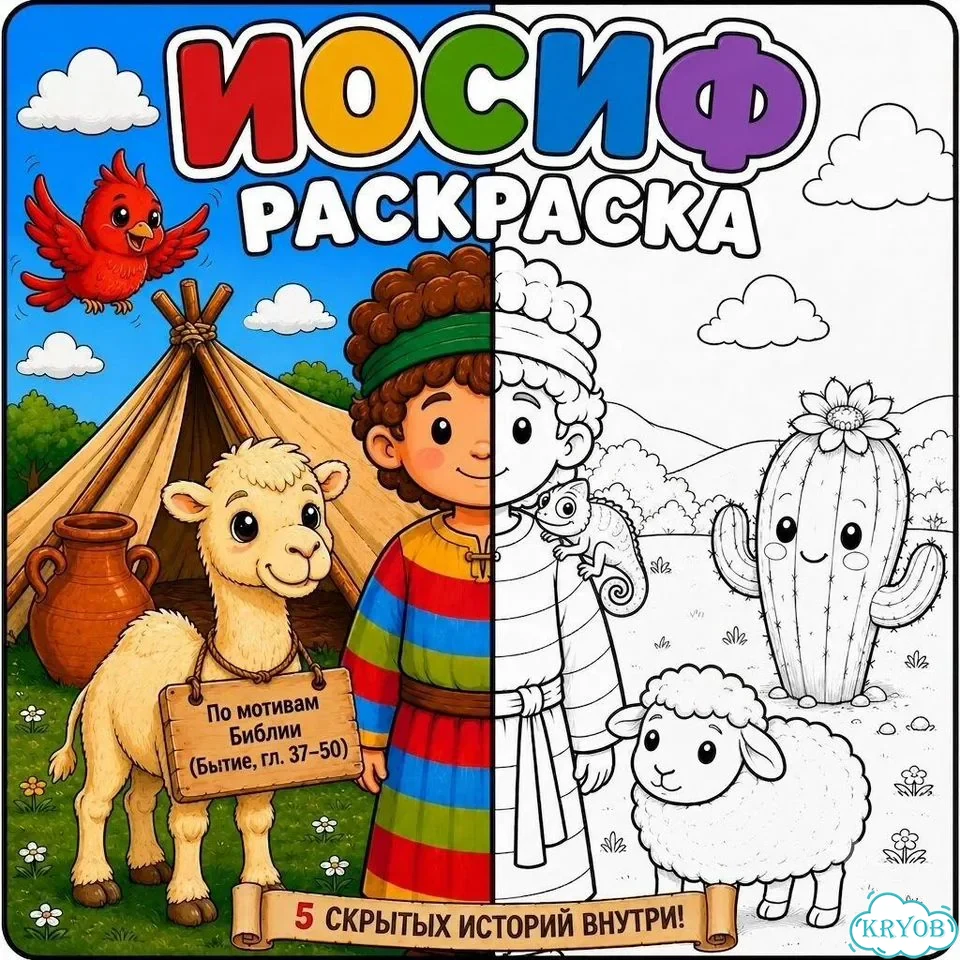 Раскраска «Иосиф» для детей 10 листов (PDF) фото 1