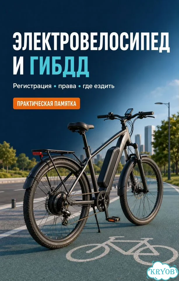 Электровелосипед и гибдд — памятка PDF фото 1