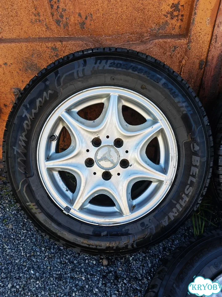 Литые диски Mercedes-Benz R15 5x112 с шинами фото 2
