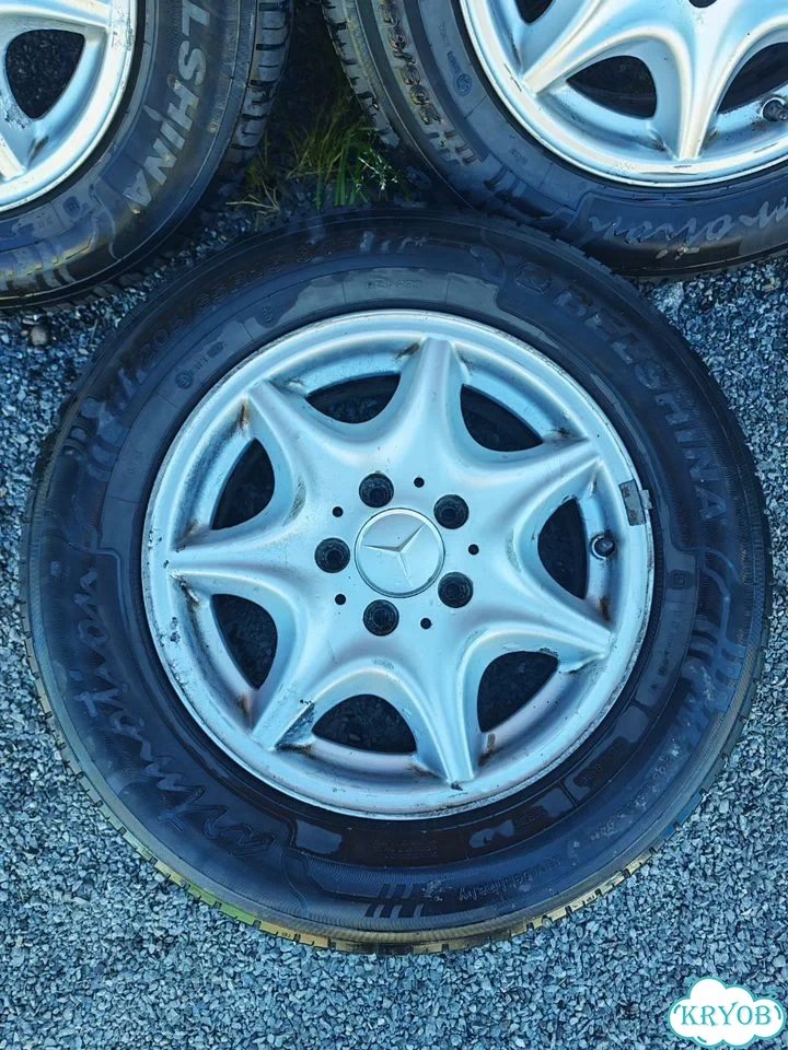Литые диски Mercedes-Benz R15 5x112 с шинами фото 3