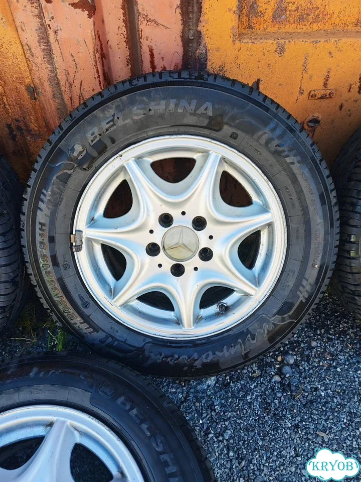Литые диски Mercedes-Benz R15 5x112 с шинами фото 4