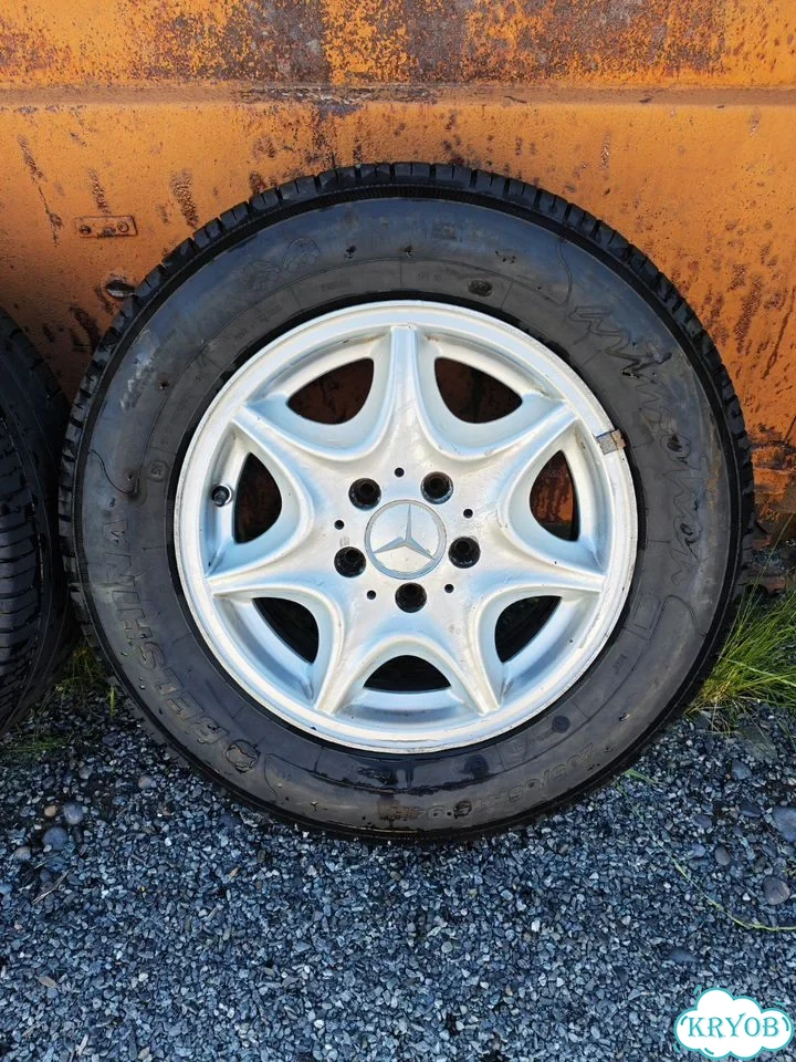 Литые диски Mercedes-Benz R15 5x112 с шинами фото 5