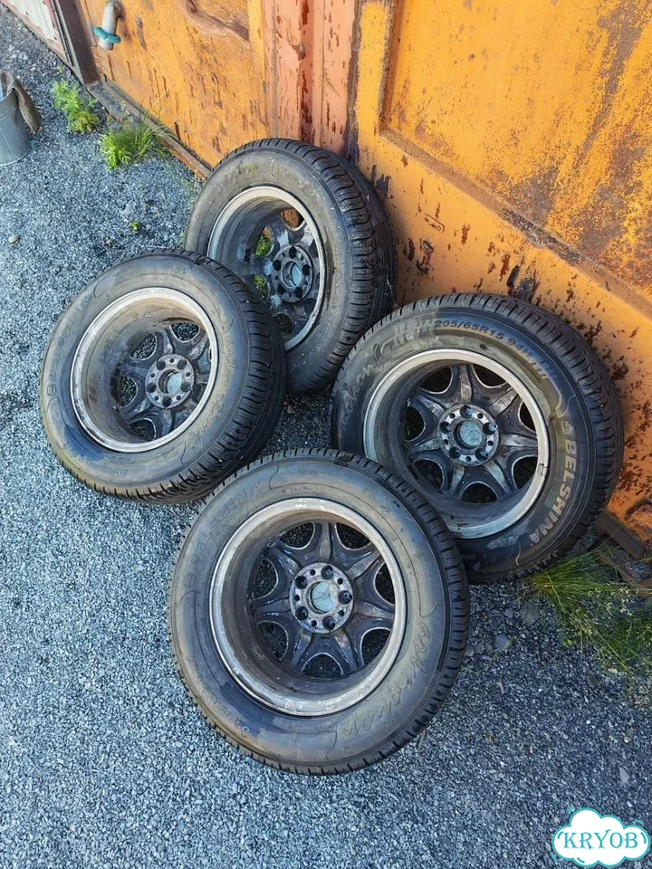Литые диски Mercedes-Benz R15 5x112 с шинами фото 7