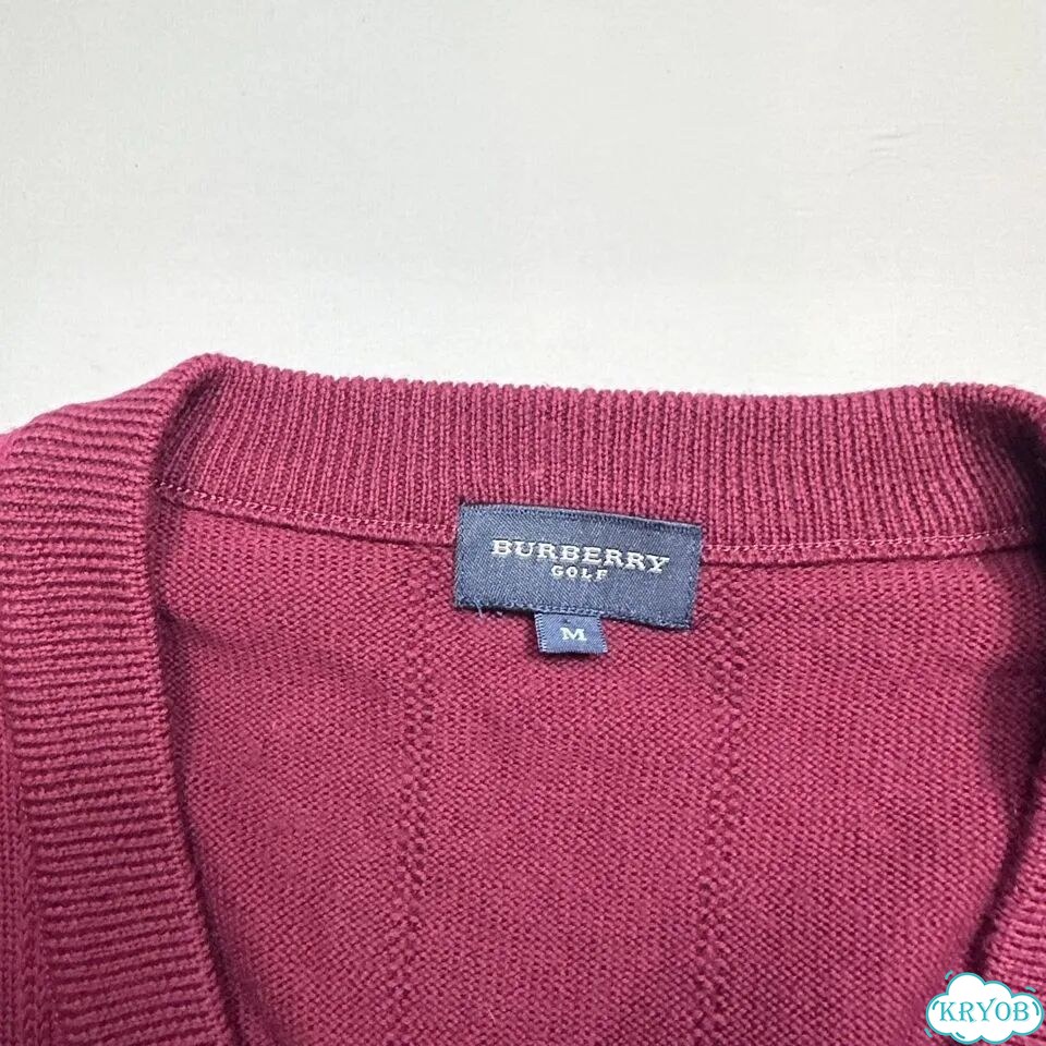 Burberry Golf Japan Жилет Шерсть Оригинал Винтаж фото 6