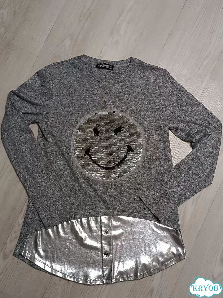 Кофта со смайликом р.152 фото 1