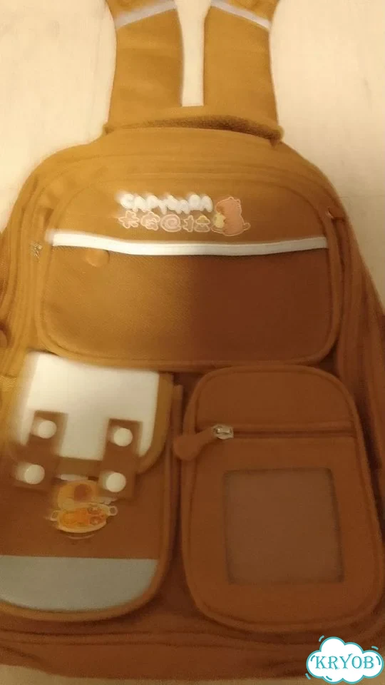 Рюкзак школьный с капибарой новый фото 4