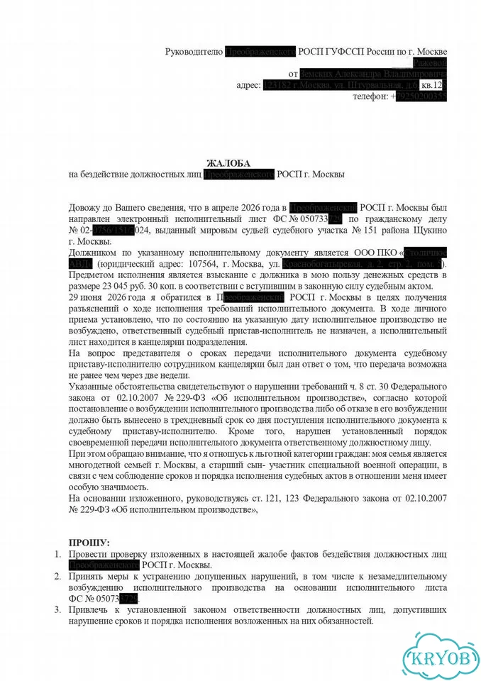 Составление жалоб, претензий, обращений, заявлений фото 9