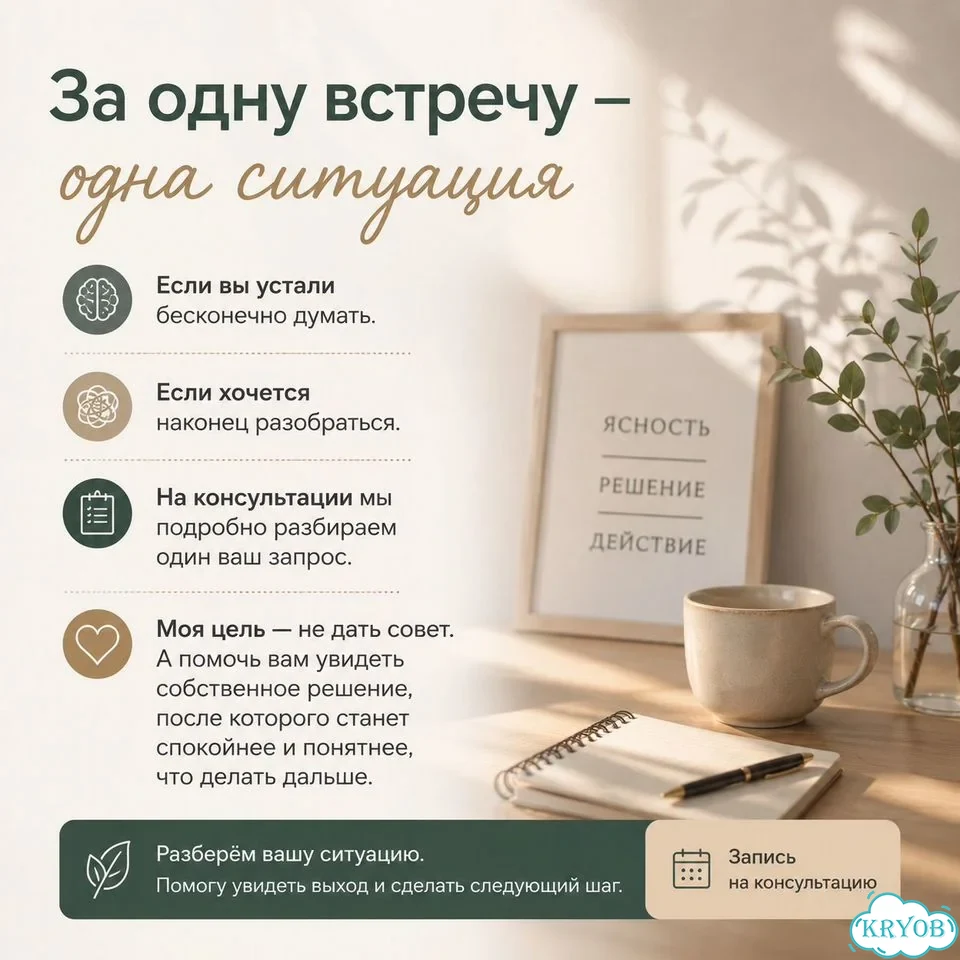 Одна встреча- решение для одной ситуации. Психолог фото 1