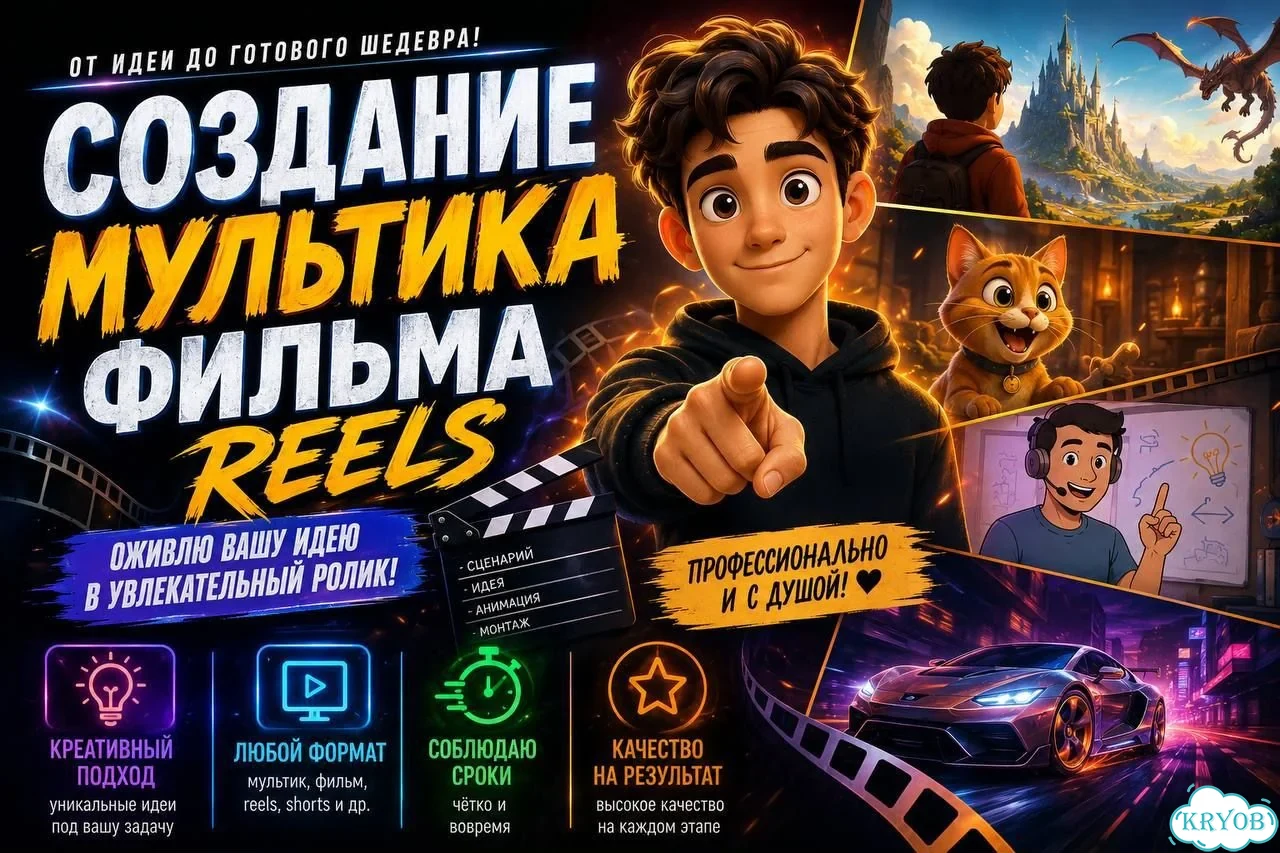 Создание Мультик/Фильм/Reels. С вашим участием фото 1