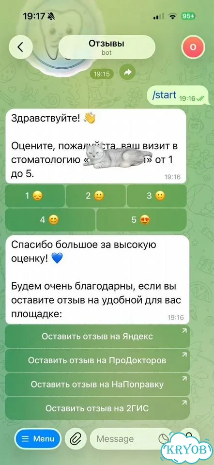 Telegram-бот для сбора отзывов фото 1