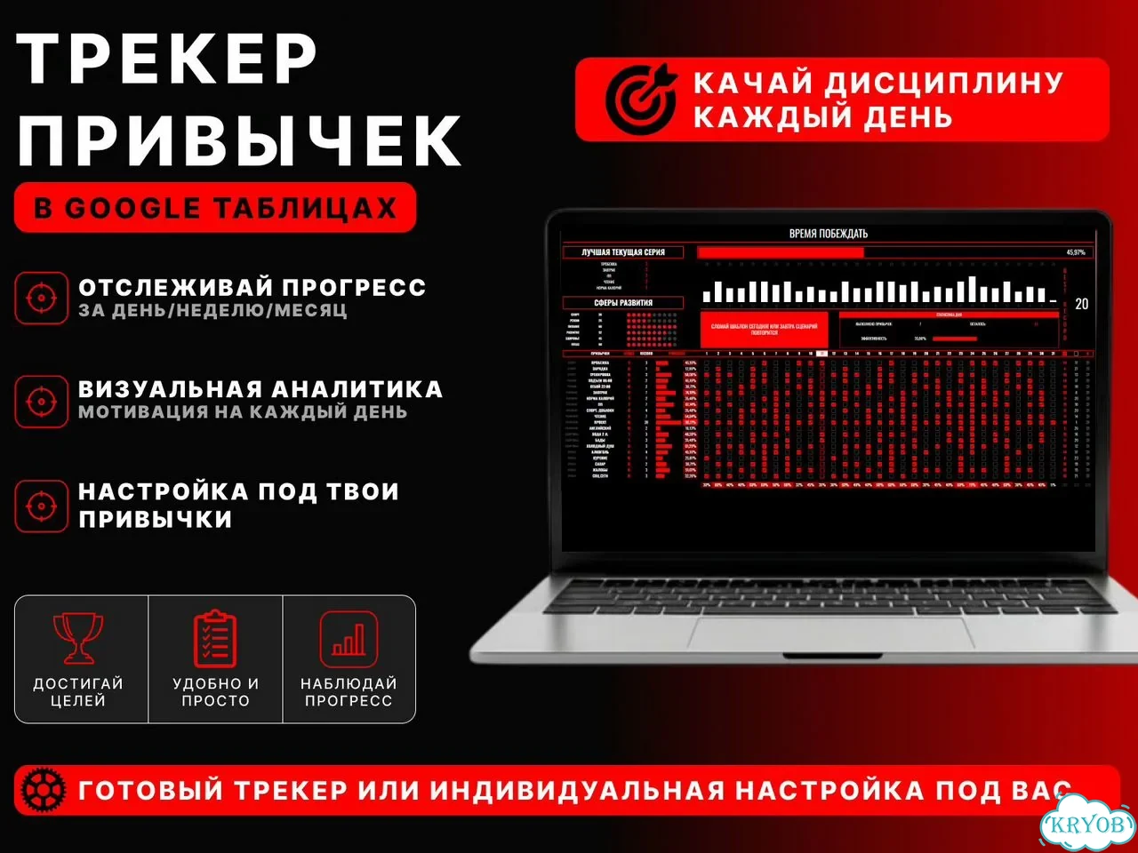 Умный трекер привычек Google Таблицы / Планер фото 1